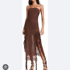 NWT Lioness Rendezvous Strapless Dress in Chocolate